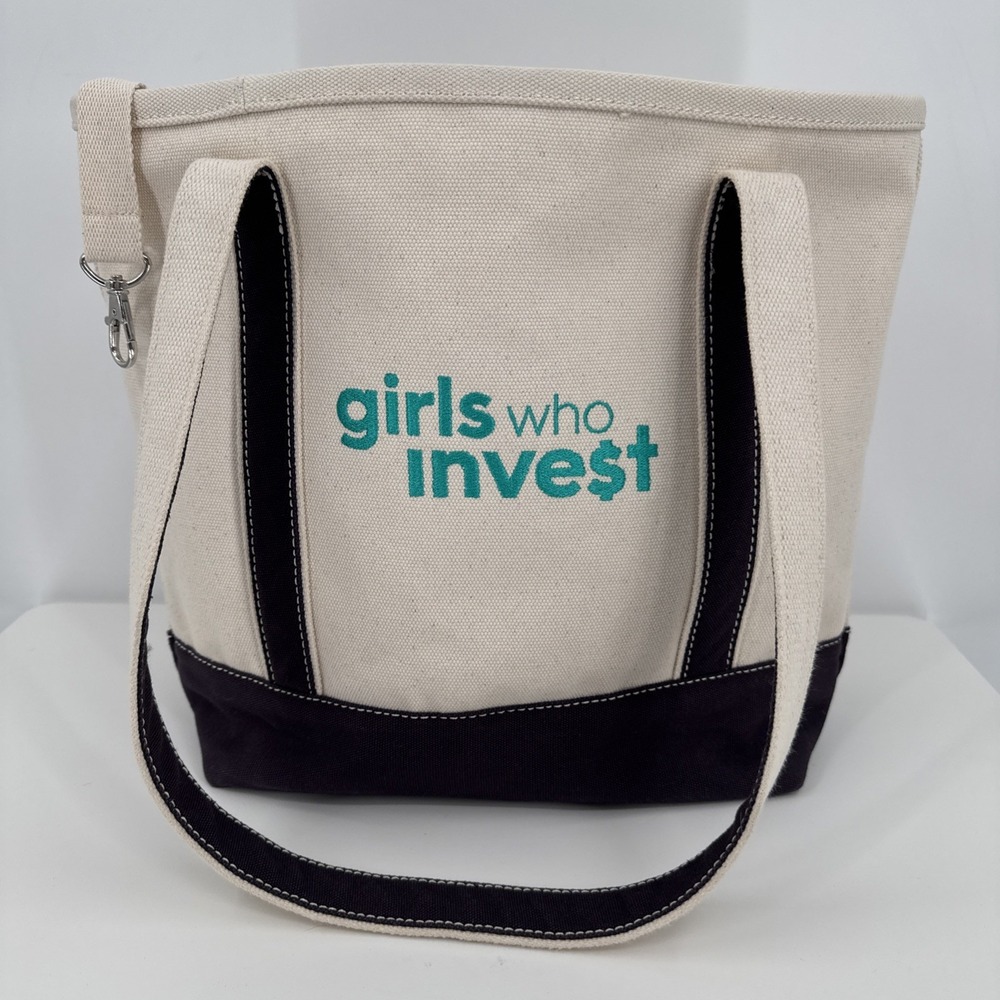 Lands End Girls Who Invest‎ Canvas Medium Tote
